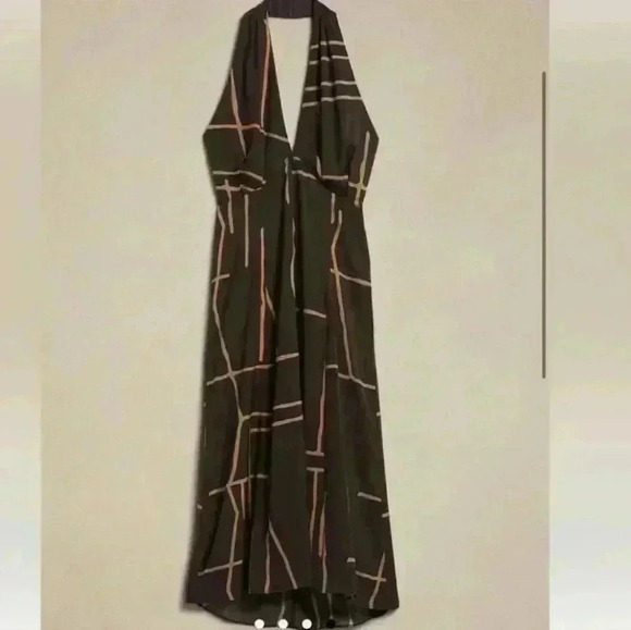 BANANA REPUBLIC HALTER MIDI DRESS - Picture 3 of 5